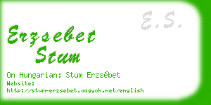 erzsebet stum business card